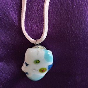 Handcrafted fused glass pendant necklace
